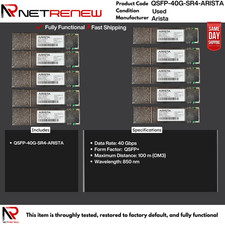 UPC 714686000109 product image for LOT OF 10* QSFP-40G-SR4-ARISTA  850nm QSFP+ 40G Optic Transceiver / XVR-00060-03 | upcitemdb.com