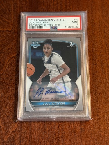 JuJu Watkins [Autograph Refractor] #43 2022 Bowman Chrome University card