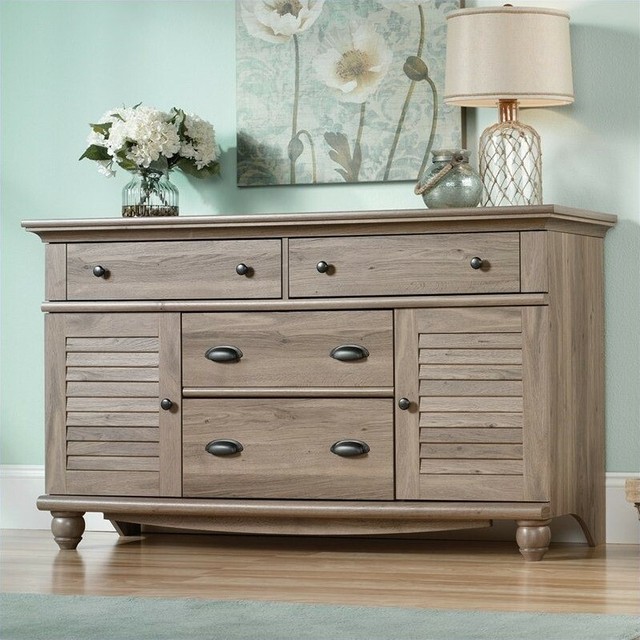 Sauder Harbor View 4 Drawer Dresser In Salt Oak For Sale Online