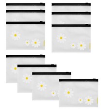 10 Pcs Clear Makeup Bags With Zipper Mini Travel Toiletry Bag Floral Print Po...