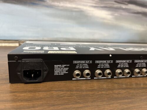 Behringer HA4400 Powerplay Pro 4 Channel Headphone Distribution Amplifier - Picture 15 of 20