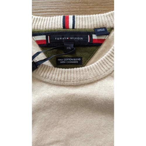 NWT Tommy Hilfiger Cotton Cashmere Blend Crewneck Sweater in Cream sz XXL - Picture 3 of 4