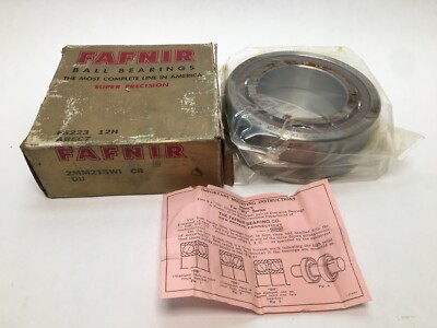 Fafnir 2MM215WI-DUL Angular Bearing 75x130x25 mm 7215-C 2MM-215-WI-CR-DU USA