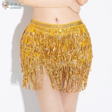 Dance waist chain new belly dance bead waist chain 4-layer sequined hip towel
