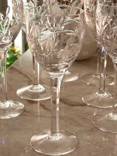 7 Stuart Crystal Cascade Water Goblets 8 5/8"H - STUNNING!-RL - Picture 2 of 8