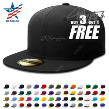 Snapback Hat Flat Baseball Cap Trucker Solid Plain Blank Men Hip Hop Army CS