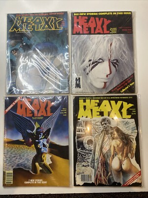 HEAVY METAL 1986 Set (4) 1ST APPEARANCE OF DRUUNA MORBUS GRAVIS SERPIERI Lot