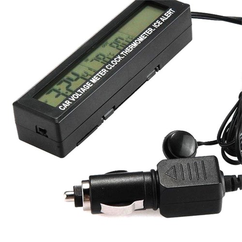 3 In1 Car Digital LCD Clock Time+Temperature+Voltage Digital Dashboard Clock - Picture 7 of 10