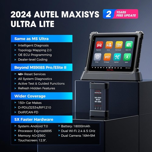 2025 Autel MaxiSYS Ultra Lite OBD2 Diagnóstico Programación Ecü Superior MS919 - Imagen 2 de 13