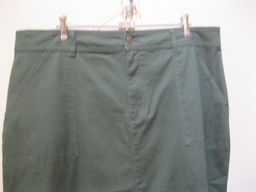 ANKO ladies Karki Drill Classic Jean Skirt - Picture 3 of 10