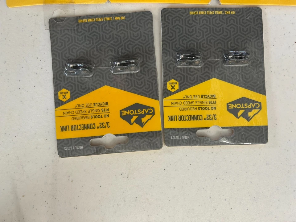Paquete de 5 conectores de eslabones maestros de cadena de bicicleta Capstone Kent 3/32" 1/8" 65303 Foto 2 de 4