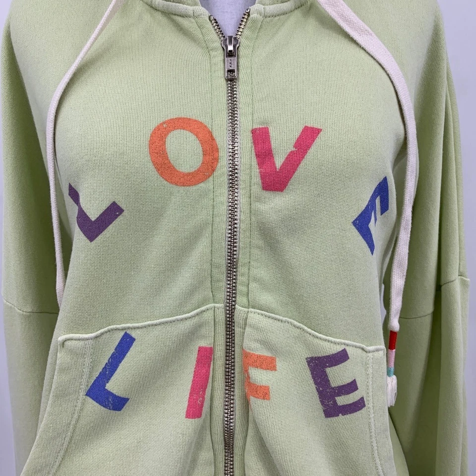 Толстовка с капюшоном женская Wildfox L большая Honeydew Love Life Kinley на молнии толстовка - Изображение 4 из 4