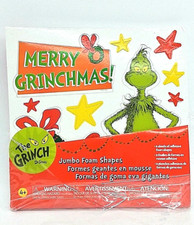 Dr. Seuss Grinch Jumbo Foam Adhesive Shapes Christmas Colorbok