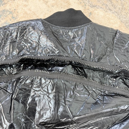 Giacca bomber Dries Van Noten Vellow stropicciata nera prezzo consigliato £ 1050 * - Foto 6 di 12