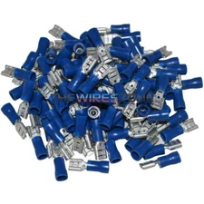 The Install Bay BVFD187 Blue 16-14 Gauge .187 Female Quick Disconnect (100/pack)