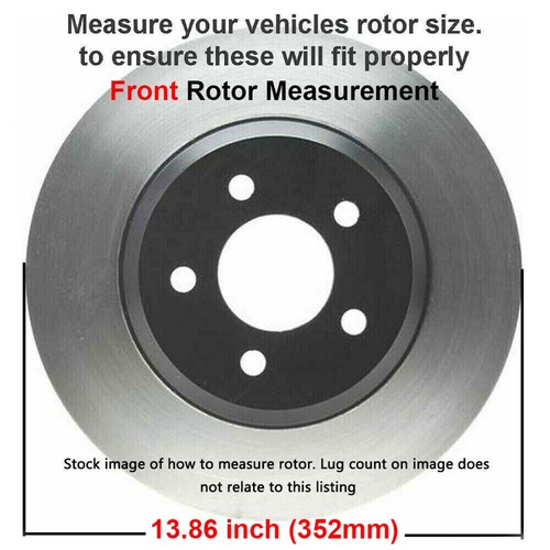 Front Rear Drilled Rotors & Brake Pads Kit for Ford Explorer Taurus Flex MKS MKT - Bild 3 von 8