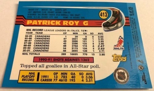 Patrick Roy - Montreal - 2002-03 Topps Chrome Patrick Roy Reprints REFRACTOR #6 - Picture 4 of 4