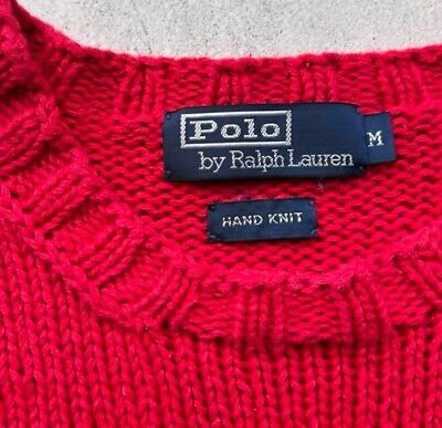 Vintage Polo Ralph Lauren 90s Vintage Hand Knit Red Bear Vintage Polo Ralph Lauren 90s Vintage Hand Knit Red Bear