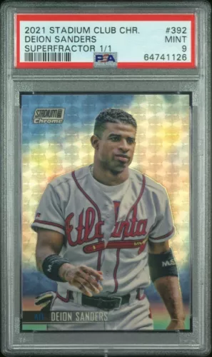 2021 Topps Stadium Club Chrome Deion Sanders Superfractor 1/1 PSA 9 Prime 1 of 1