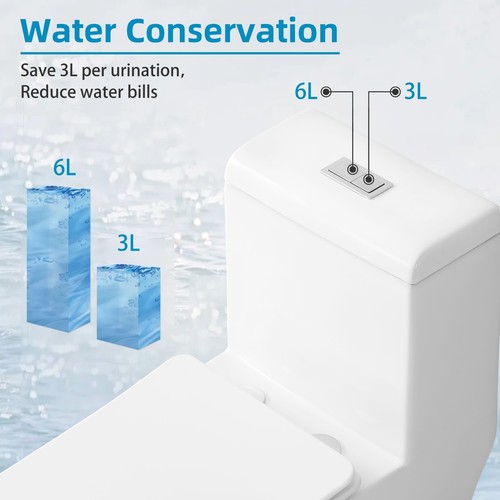 Close Coupled Toilet Back to Wall Soft Close Seat Tornado Reduced Noise Comfort - Picture 9 of 9