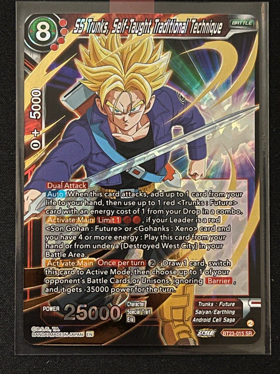 DragonBall Super Card Game SS Trunks Self Taught Traditional Technique Foil Card DragonBall Super Card Game SS Trunks Self Taught Traditional Technique Foil Card