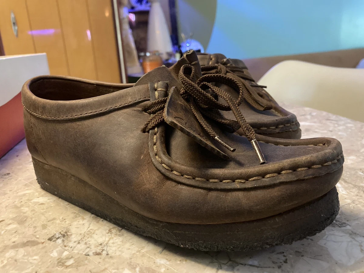 Clarks Originals 38257 WALLABEE Women Brown Beeswax Chukka Boots size 6.5 eBay