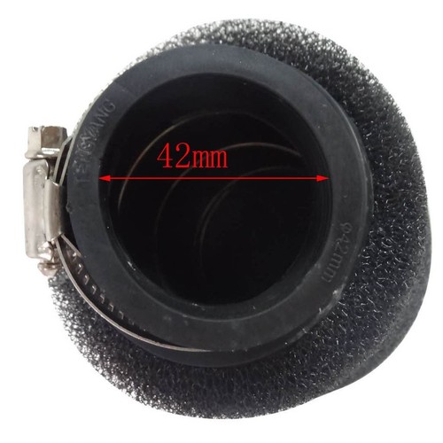 42mm Bent Angled Foam Pod Air Filter Cleaner PIT Quad Dirt Bike ATV - Picture 4 of 4