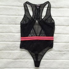 Victoria's Secret Mesh Lace Teddy Women's Black Medium
