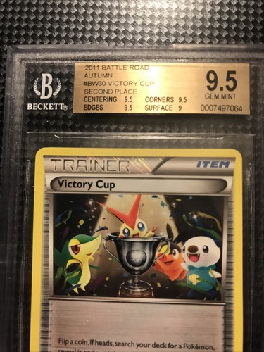 BGS 9.5 Pokemon Card Victory Cup 2nd Place Spring 2012 Battle Road Promo BW30 - Picture 2 of 9