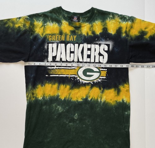 Vintage Green Bay Packers Tie Dye T-Shirt Size Medium NFL Football - Picture 4 of 5