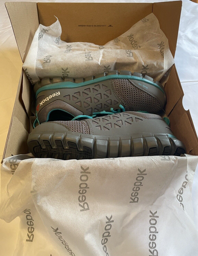 NUOVO! Sneaker da lavoro Reebok Work Sublite punta in acciaio Aqua-Donna taglia 9,5 - Foto 9 di 12