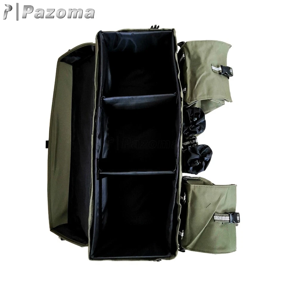 ATV Rear Seat Rack Cargo Storage Trunk Box Luggage Pack Bag For Polaris Can-Am - Image 3 of 4