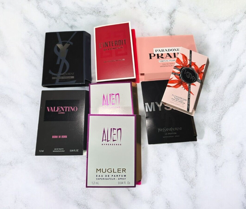 8 Women's Designer Perfume Vial Fragrance Sample Lot