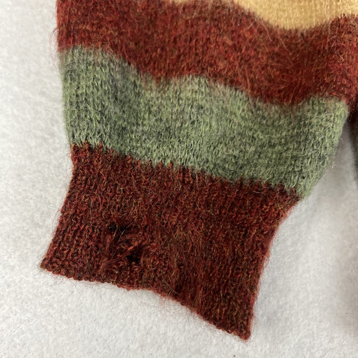 トップス Special 60s sears mohair cardigan Vintage 60s Sears Mohair Cardigan Size Small Striped Shaggy