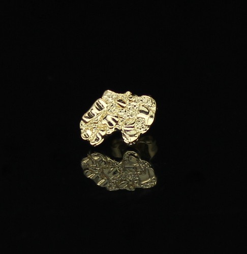 Nugget Design Studs Push Back Earrings 14k Gold Plated Hip Hop Jewelry - Picture 8 of 11