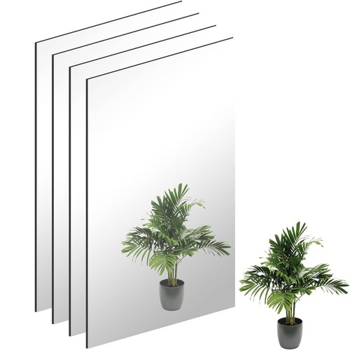 Wandspiegel Klebespiegel Spiegelfliesen Selbstklebend 40x30cm Glas HD Türspiegel - Bild 14 von 15