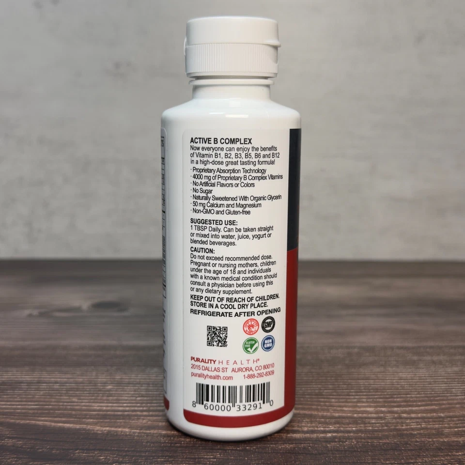 Purality Health Active B Complex - 8 fl oz - Free Ship - Exp: 08/26 - Image 3 of 3