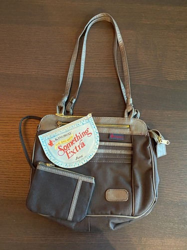 Vintage Handtasche NEU Sarne Känguru grau - Bild 5 von 7