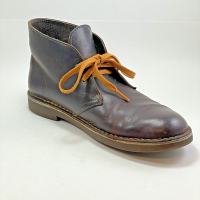 Clarks Boots Mens 8 Brown Desert Beeswax Leather Casual Ankle Work Shoes Clarks Boots Mens 8 Brown Desert Beeswax Leather Casual  main image 2