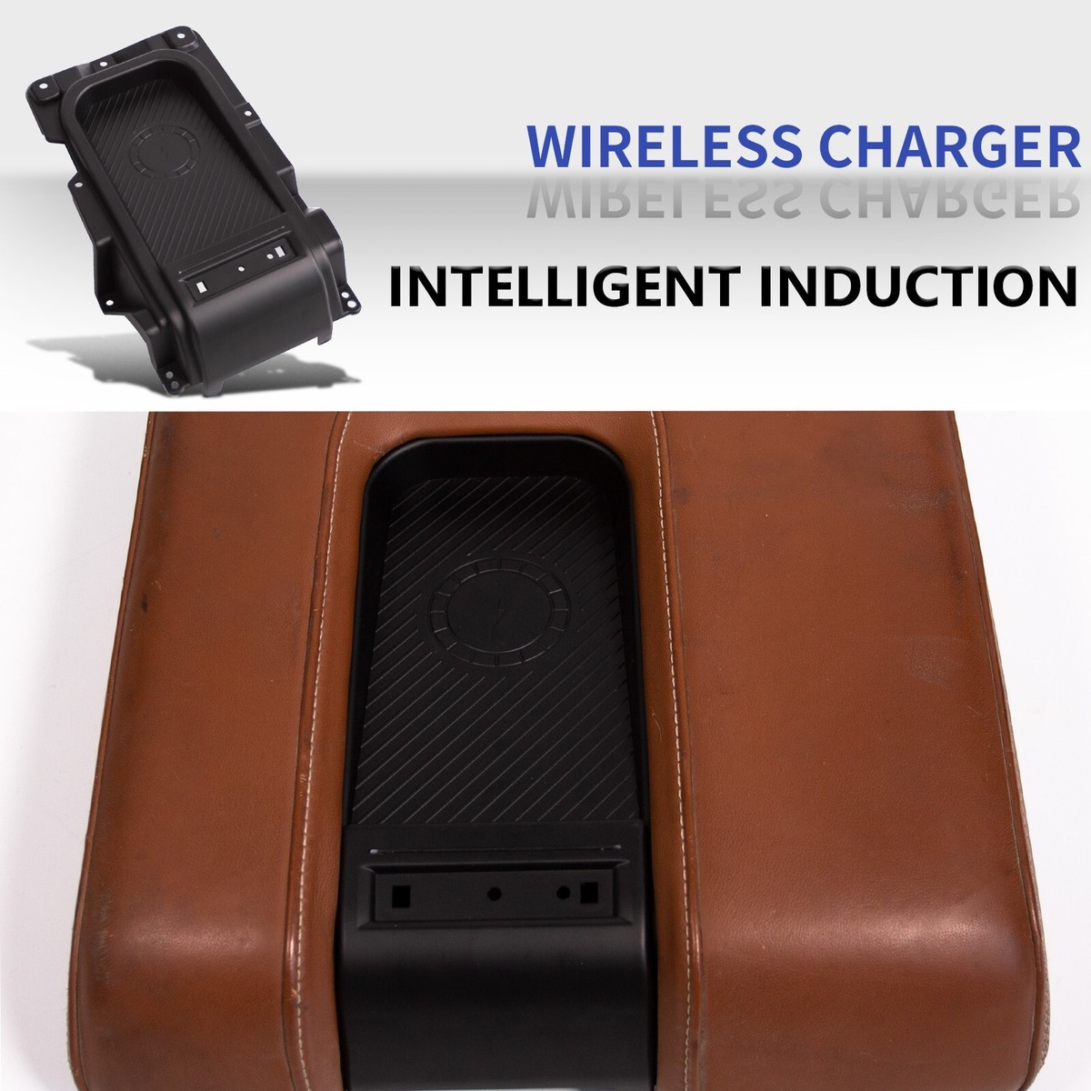 Free Shipping 15W Center Console Fast Wireless Phone Charger Tray