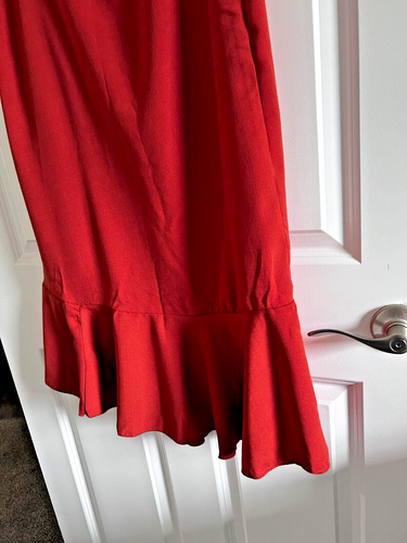 Piphany Burnt Orange Wraparound Skirt with Ruffle, NWT!!! Super Cute! Sz. L - Picture 3 of 8