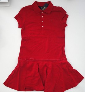 cotton mesh polo dress