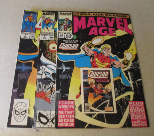 Quasar #1 Marvel 1989 with card plus #2 and Marvel Age #78