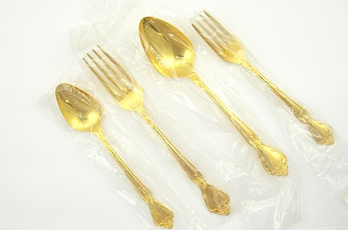 Excel EXF20 Gold Plate Flatware Your Choice Electroplate Floral pattern - Picture 3 of 7