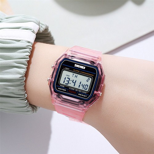SKMEI Women Watch Fashion Rectangle Digital Wristwatch for Boys LED Watch - Picture 13 of 31