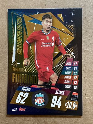 2020-21 Topps Match Attax UEFA Roberto Firmino Gold SP LE16