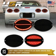 USA SMOKE 4PCS LED Brake Signal Tail Light Set For 1997-2004 Chevy Corvette C5