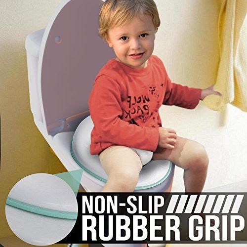 Potty Training Seat Boys and Girls Fits Round Oval Toilets Non-Slip, No Splash - Picture 4 of 6