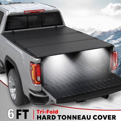 6FT Hard Tonneau Cover 3-Fold For 2015-2022 Chevy Colorado GMC Canyon Truck Bed