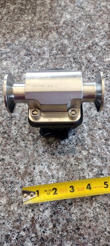 Top-Flo 1” Hand Diaphragm Sanitary Valve 316L HT31187 SFV2 In Line Pipe - Picture 5 of 9